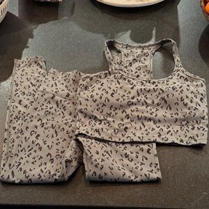 Z Supply Green Leopard Print Active Set